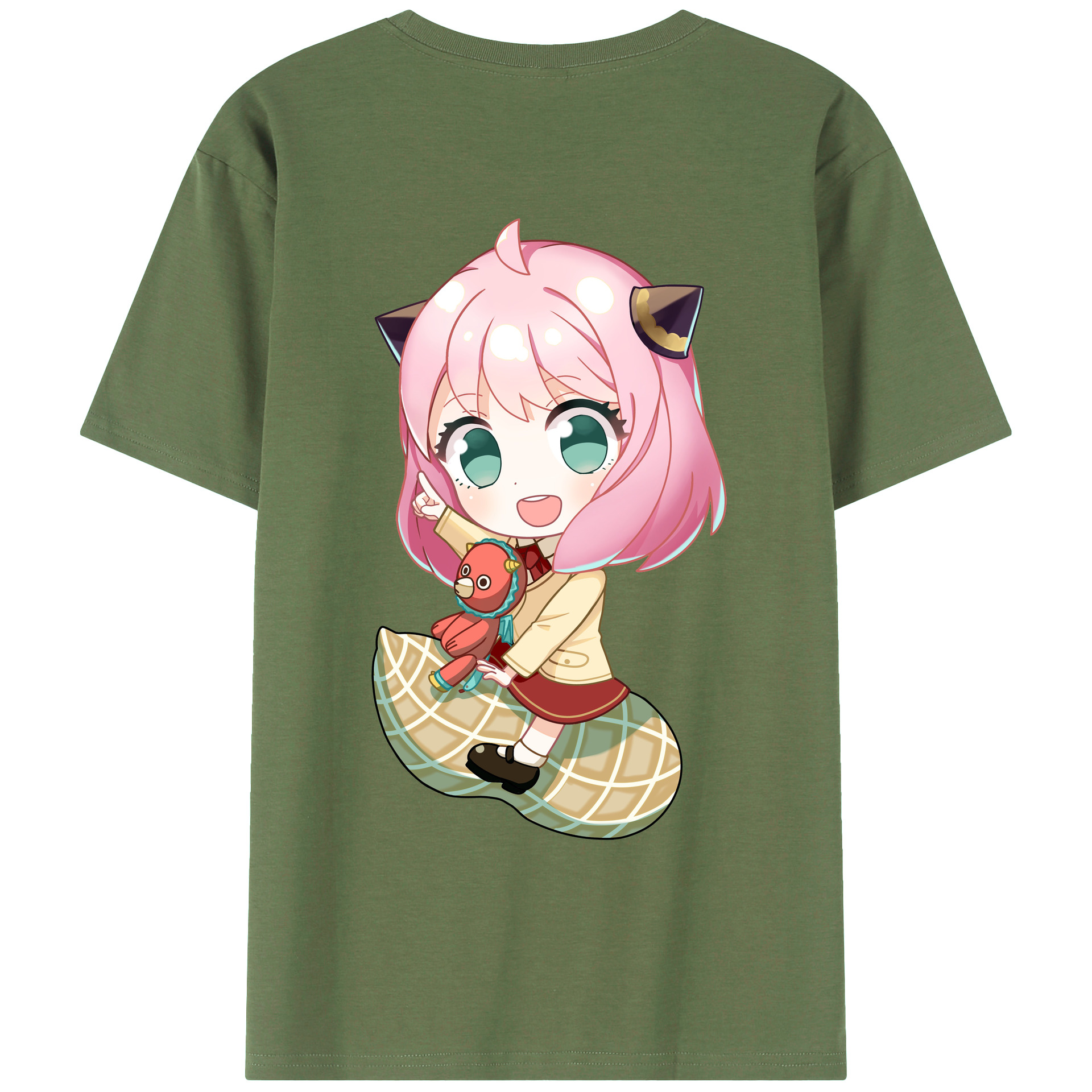 （画像用） SPY×FAMILY间谍家家酒 綿100％ メンズ半袖Tシャツ（バックプリント） 通気性